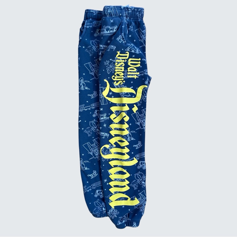 Disneyland Sweats Sweatpants Youth Size 11/12 Disney 100 Classic -all over print